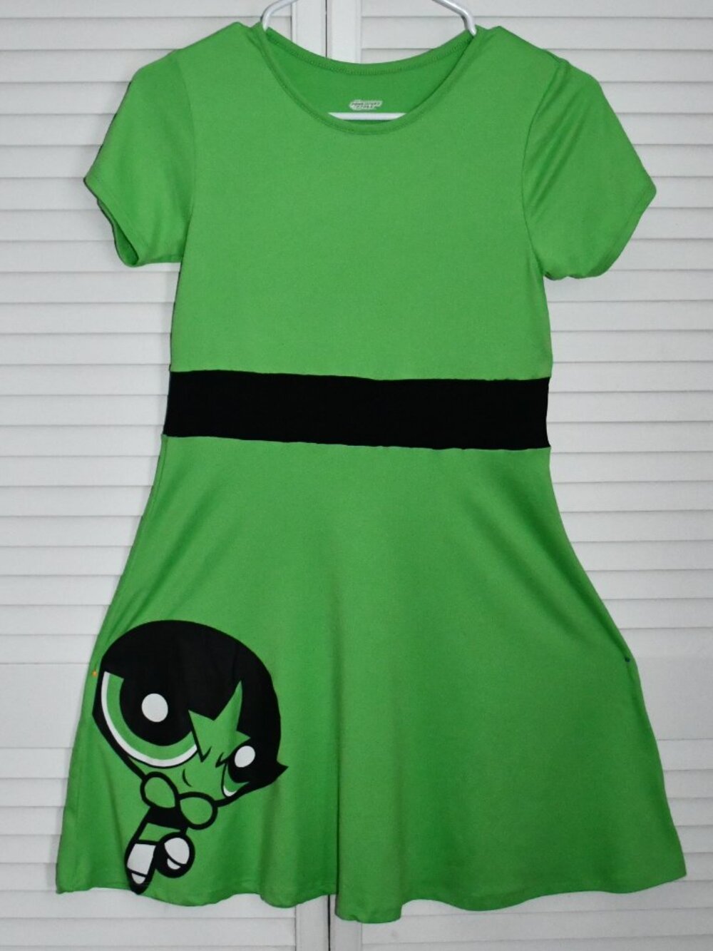 Girls Buttercup Powerpuff Girls Dress (10/12)